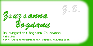 zsuzsanna bogdanu business card